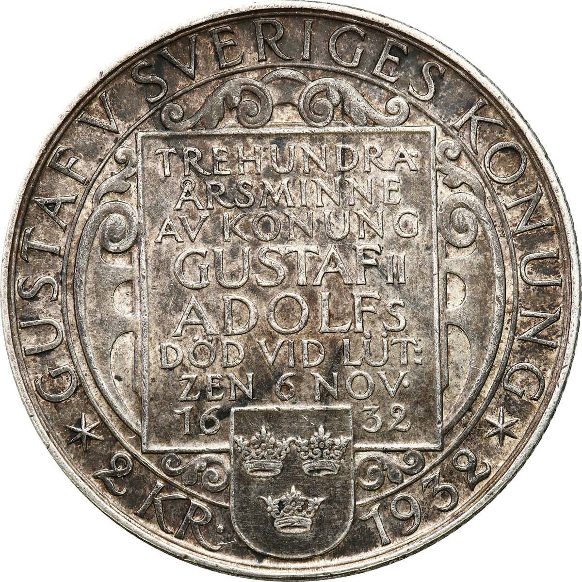 Szwecja. 2 Korony 1932